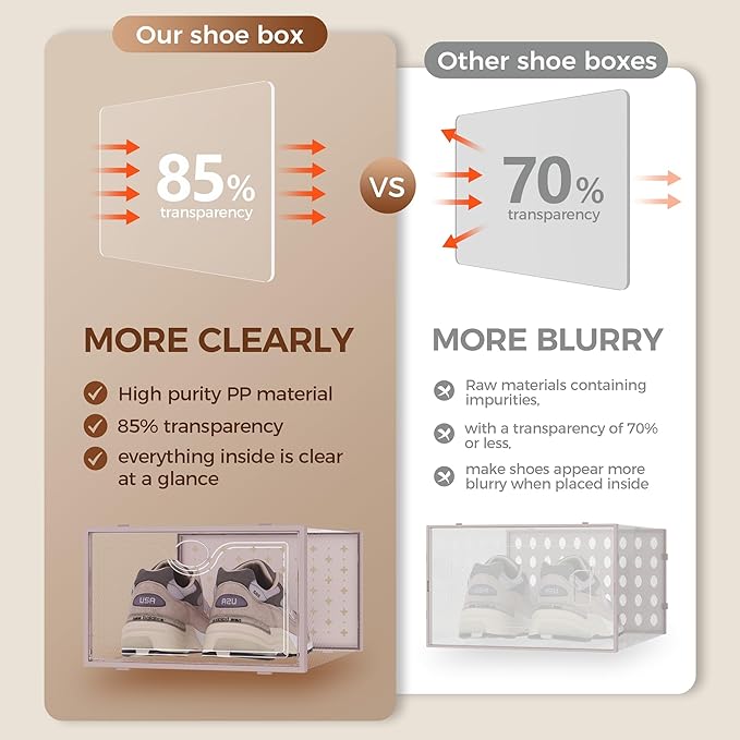 15 Pack X-Large Shoe Storage Boxes