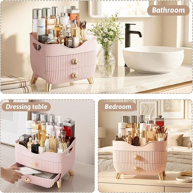 Makeup Organizer Countertop, Pink