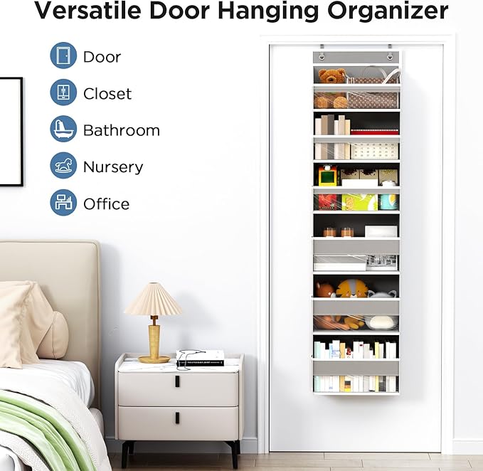 6 Tiers Over The Door Organizer, 1 Grey