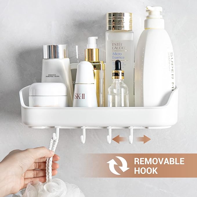Shower Caddy Suction Cup NO-Drilling Removable Bathroom Shower Shelf Powerful