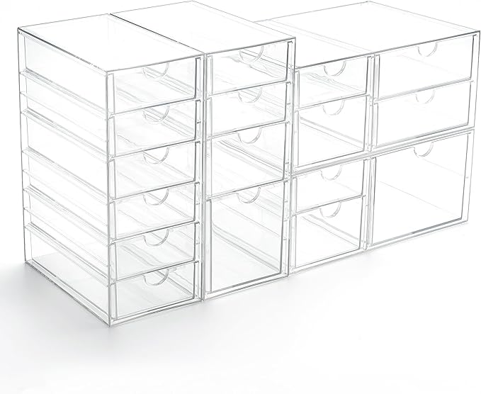 Acrylic Drawer Organizer with 17 Drawers