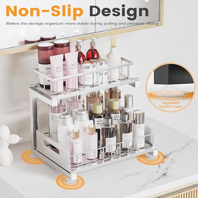 Under Sink Organizer, Sliver,1Pack