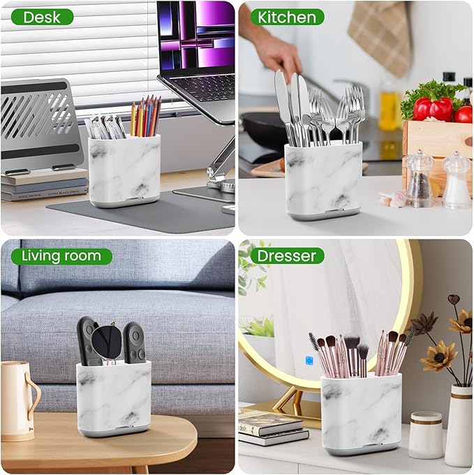 Toothbrush Holders, 2 Slots Tooth Brush Holder for Bathrooms