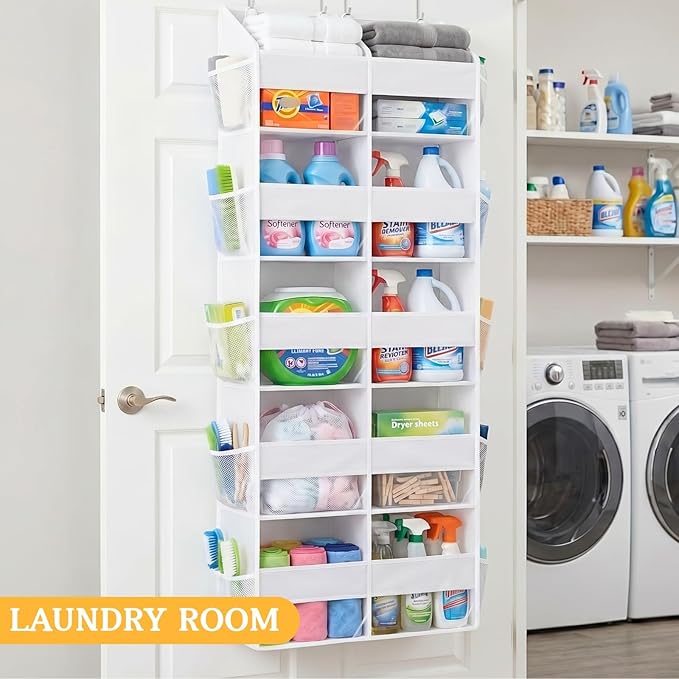 Over The Door Organizer 5 Tiers, White