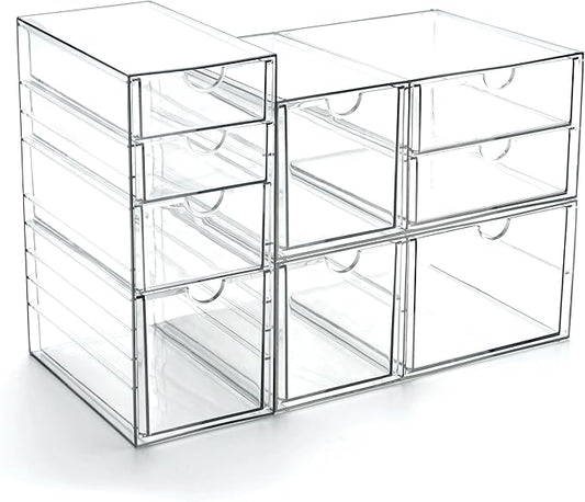 Acrylic Drawer Makeup Organizer with 9 Drawers
