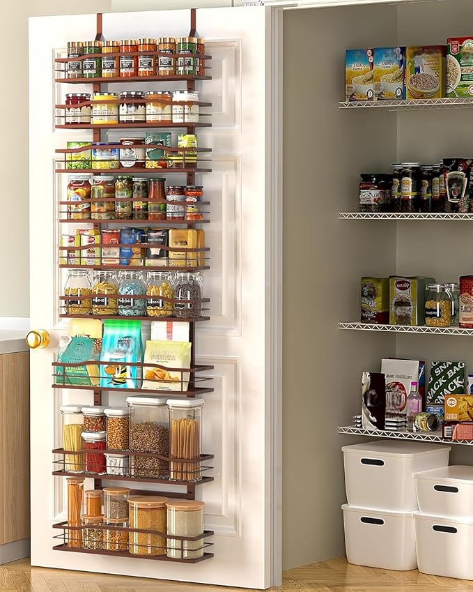 Bronze 9-Tier Over The Door Pantry Organizer, Pantry Organization And Storage
