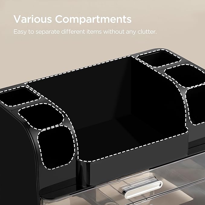 Makeup Organizer for Vanity with Brush Holder, Cologne Organizer for Men