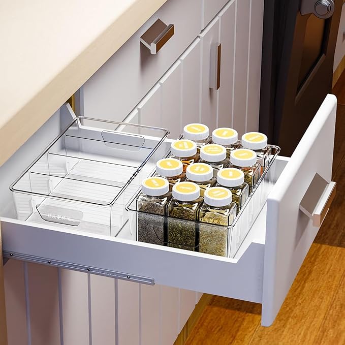 Stackable 2 Pack Snack Organizer for Pantry Shelf