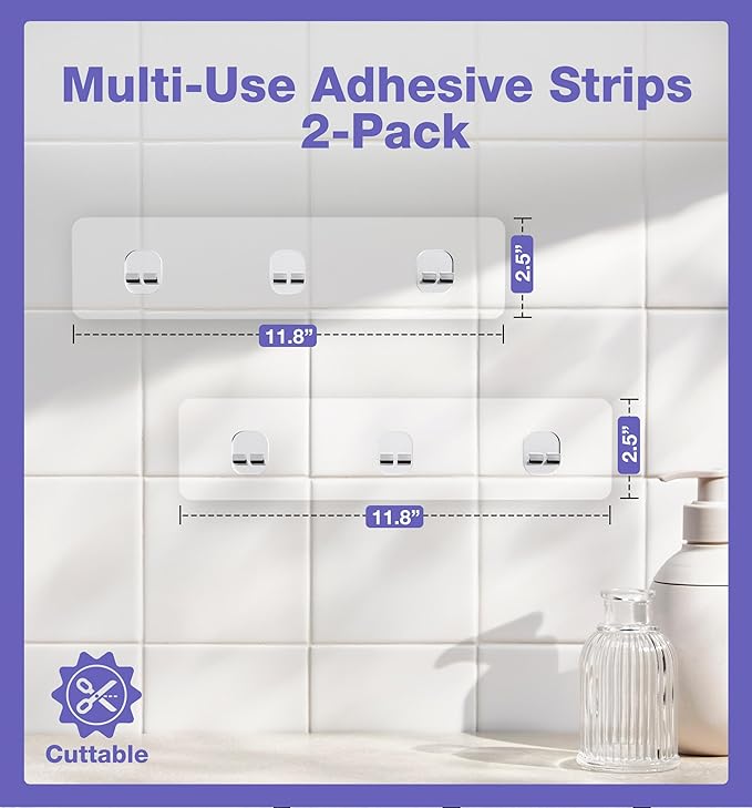 2-Pack Strong Sticky Waterproof Heavy-Duty Wall Adhesives