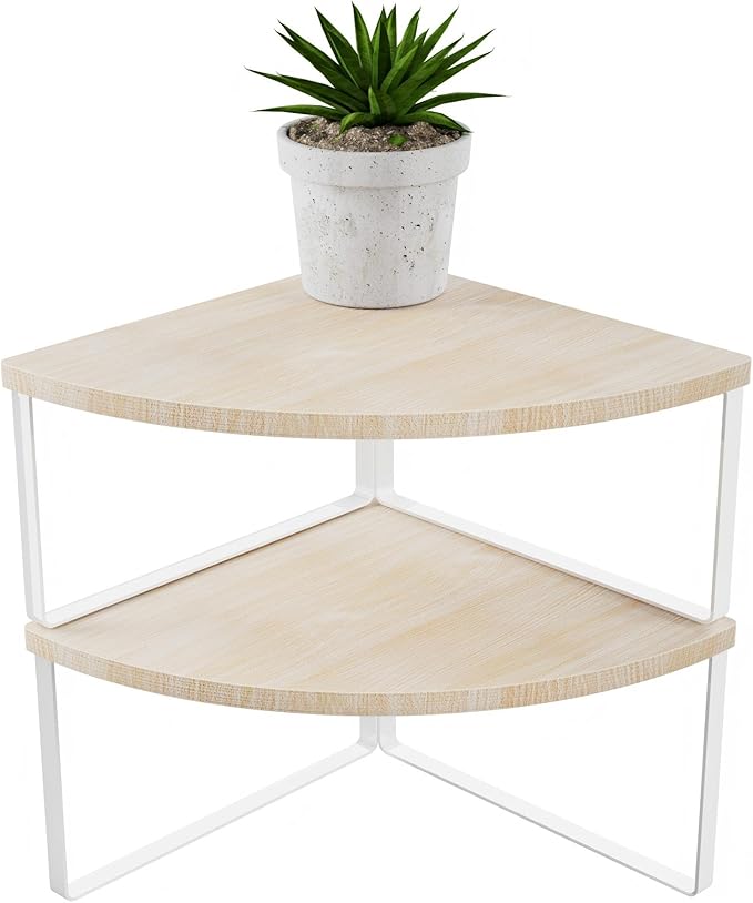 Corner Shelf Countertop Organizer, Natural Beige