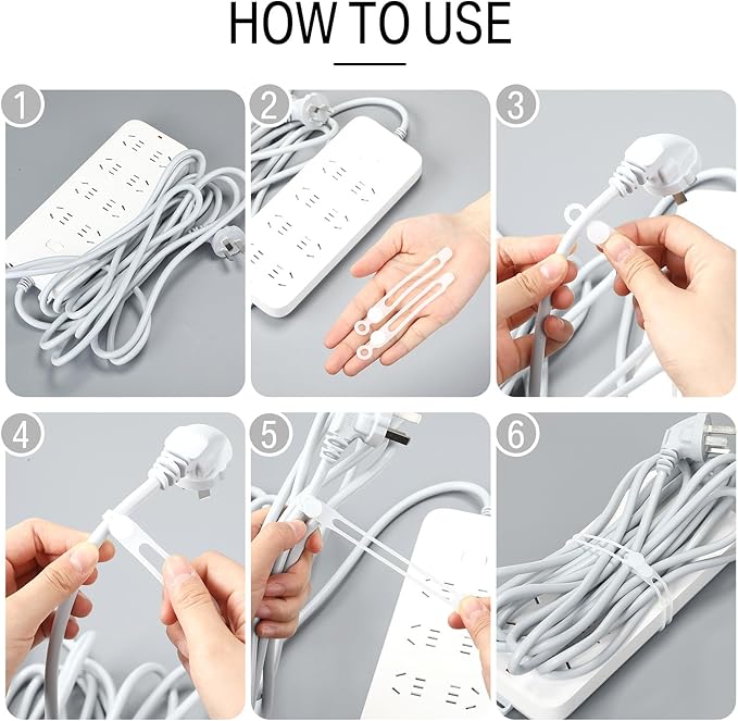 Nuanchu 40 Pcs Silicone Cable Ties Reusable Holder Adjustable Straps Multipurpose Charging Cable Organizer for Fastening Charging Cords Wires(4.17 Inch,Translucent)