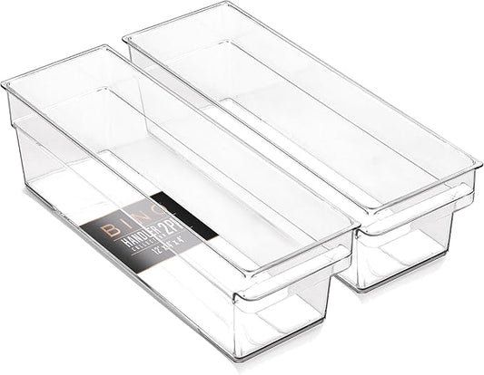 Plastic Storage Bins, Small, Shallow, THE HANDLER COLLECTION