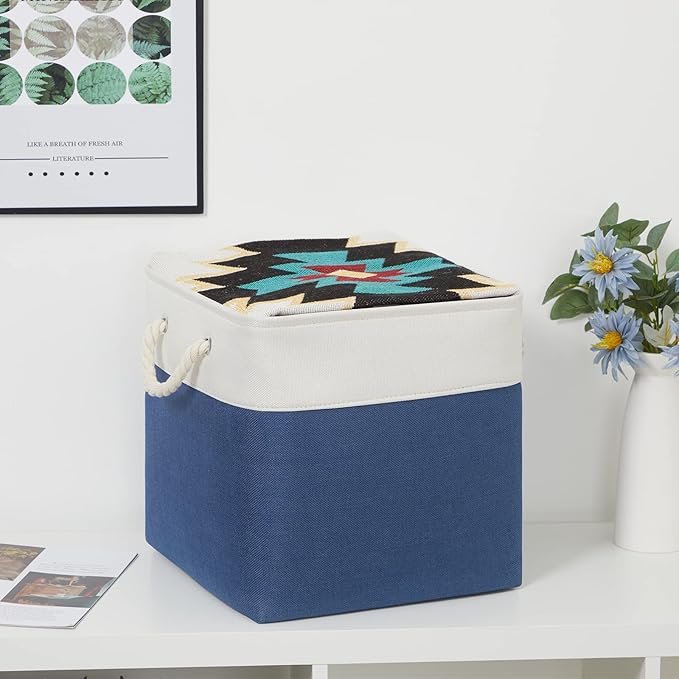 Bidtakay Storage Baskets Large Cube Storage Bins Fabric Baskets for Organizing