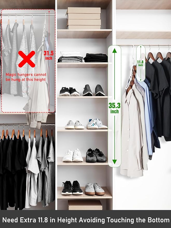 DAY White Magic Space Saving Hangers, Premium Smart Hanger Hooks