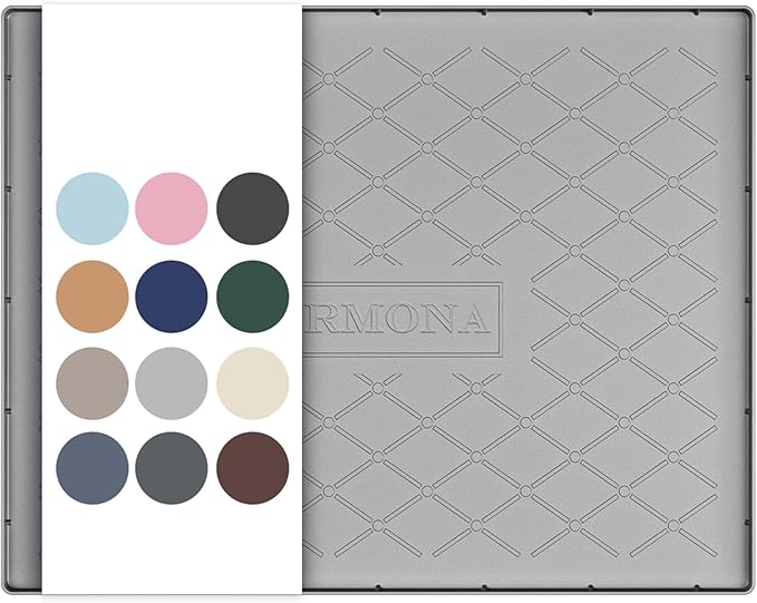 25" x 22" Waterproof Silicone Mat in Multiple Sizes & Colors, Light Grey