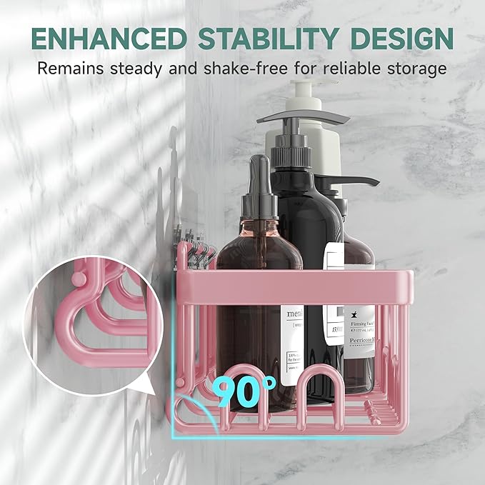 Large Capacity Shower Caddy 6-Pack, No Drilling & Rustproof