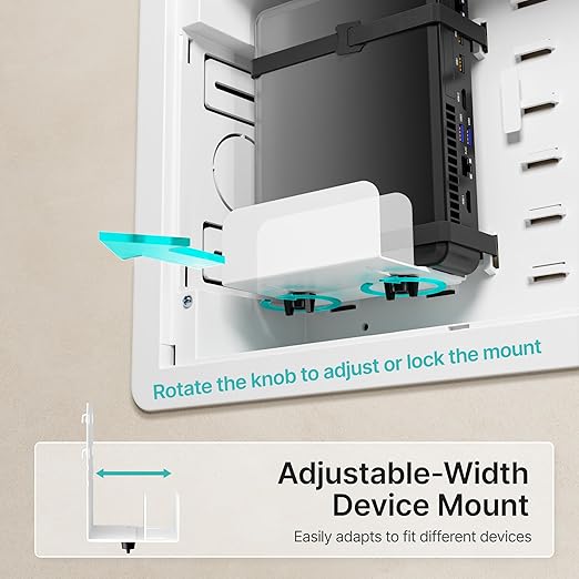 PEGZONE 9" in-Wall Media Box, Recessed Outlet Wall Box, Structured Media Enclosure for One Connect & Network Switches, Works with Fire TV Stick & Samsung -Friendly Cable Management Kit