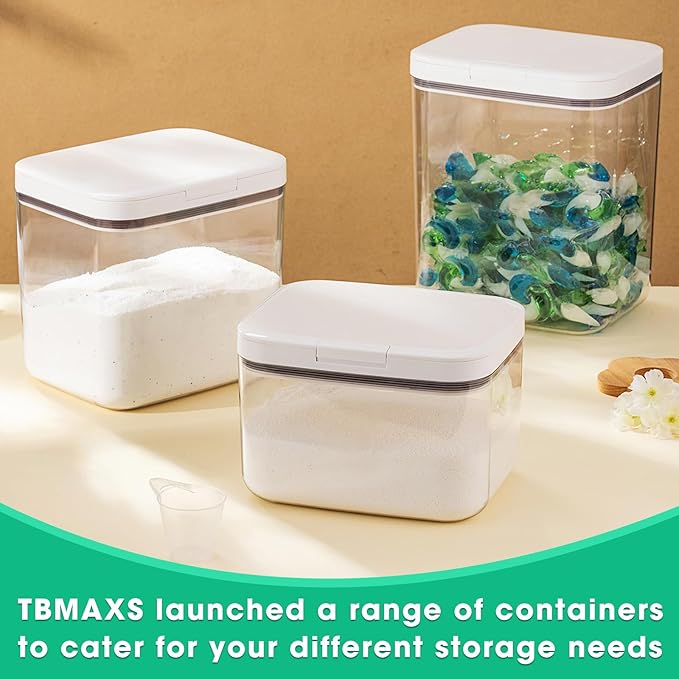 Versatile Storage Container Bin with Pop-up Lid & Scoop