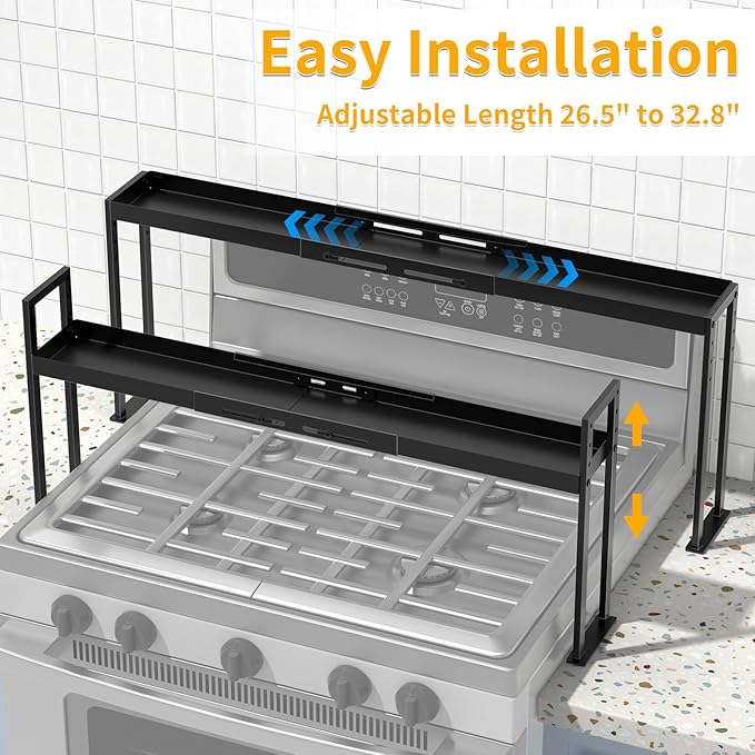 Spice Rack Shelf for Kitchen Stove