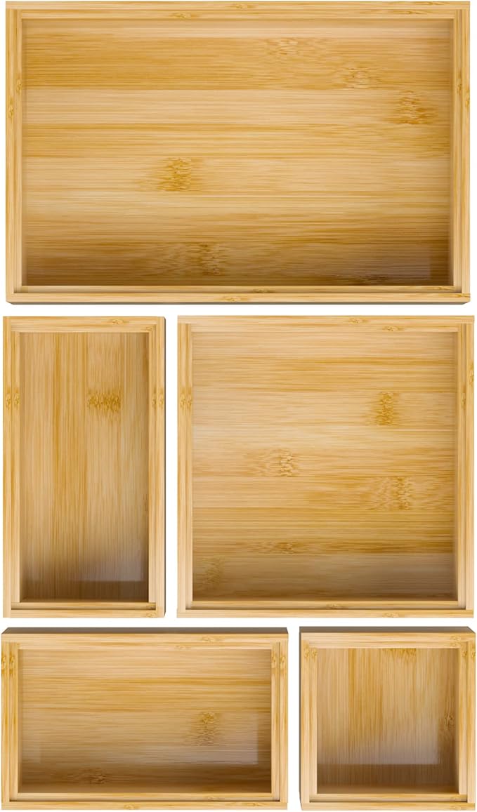 Bamboo Bathroom Drawer Organizer Dividers