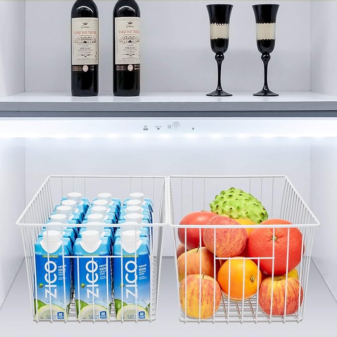 Freezer Organizer Bins, Upright Freezer Storage Blacks for 16, 17
