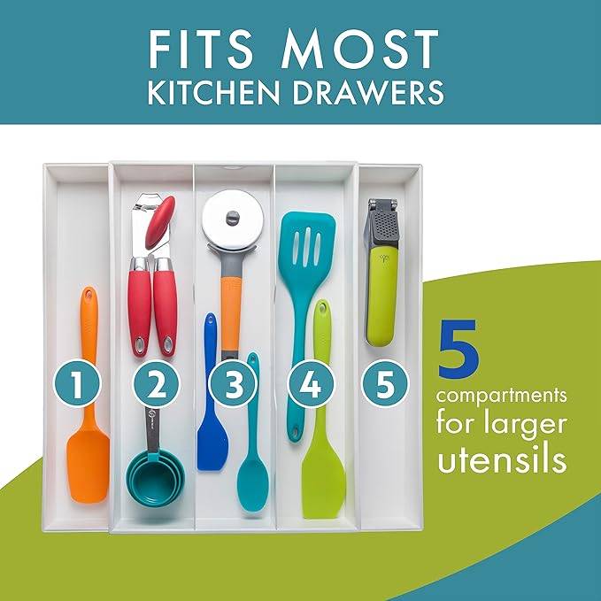 Dial Industries Expandable Silverware, Large Utensils