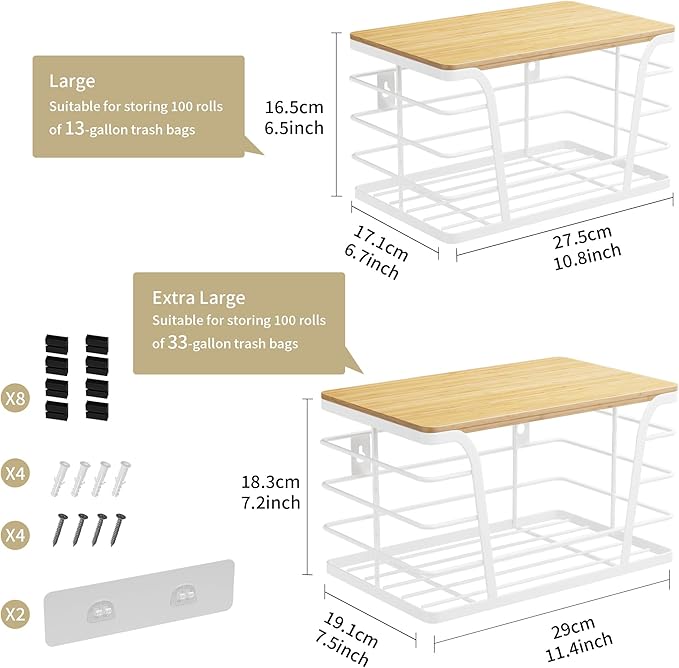 Extra Large 2 Pack Potato and Onion Storage Bins, White