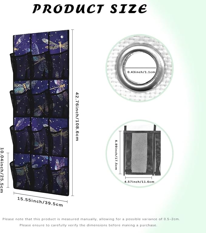 Glowing Dragonfly Over Door Hanging Organizer