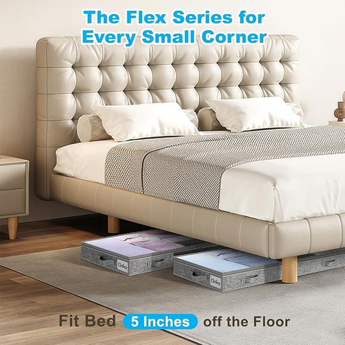 5 Inch Low Profile Under Bed Storage Drawer 2 Pack