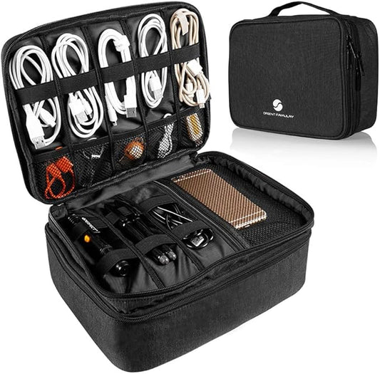 Travel Electronics Organizer, Black
