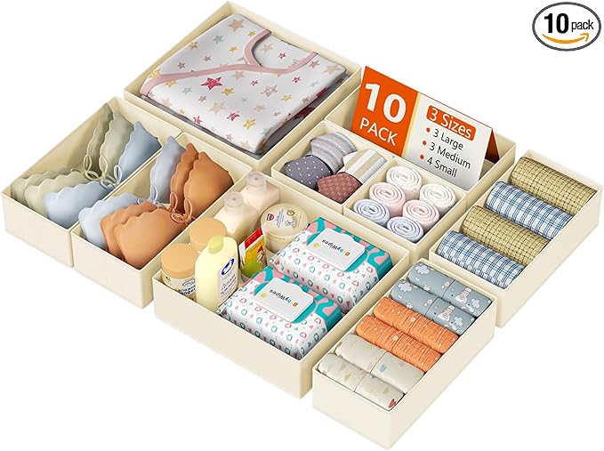 Drawer Organizer Clothes 10 Pack
