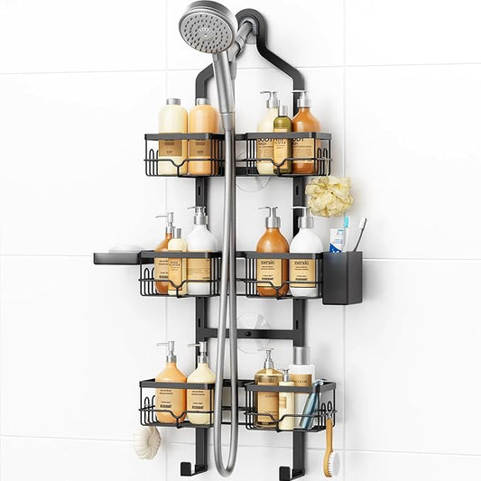 Shower Caddy Hanging Organizer, 3 Tier Adjustable Bathroom Shelves