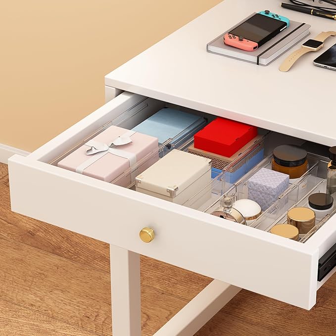 8 Pcs Expandable Clear Drawer Organizers
