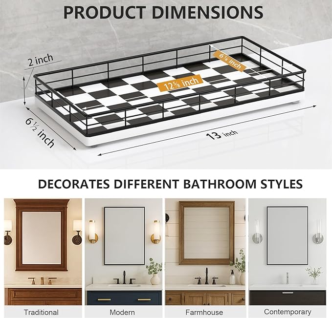 Toilet Paper Basket Organizer, Black & White