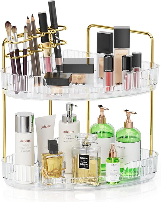 2-Tier Corner Bathroom Organizer Counter