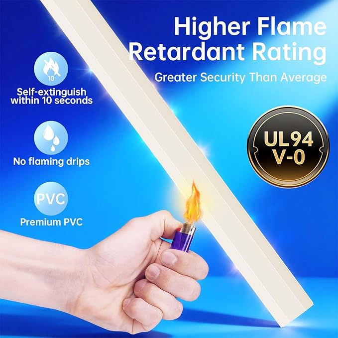 Delamu Beige Cord Hider, 85in Cord Covers for 3-4 Wires on Wall, Beige Cable Hider Cable Management, Easy Set up Wire Hiders Wire Covers for Cords on Wall, TV Cables Cover Concealer, 6X W1.18 H0.67in