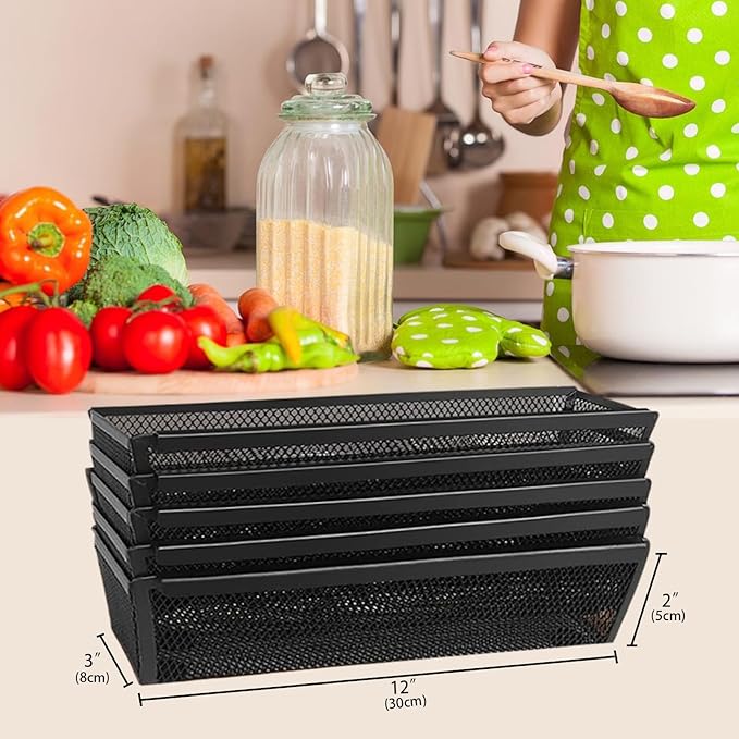 2PCS Drawer Organizer for Kitchen,Utensil Mesh Drawer Organizer with Interlocking Arm for Cosmetic,Flatware,Pen (12 * 3 * 2 Inches,Grey)