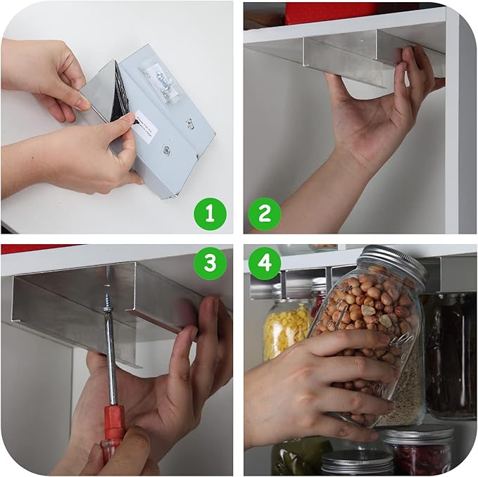 Mason Jar Organizer, Mason Jars Rack for Food Storage