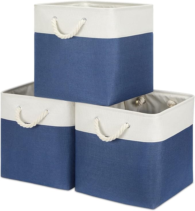 Bidtakay Storage Baskets Large Cube Storage Bins Fabric Baskets for Organizing