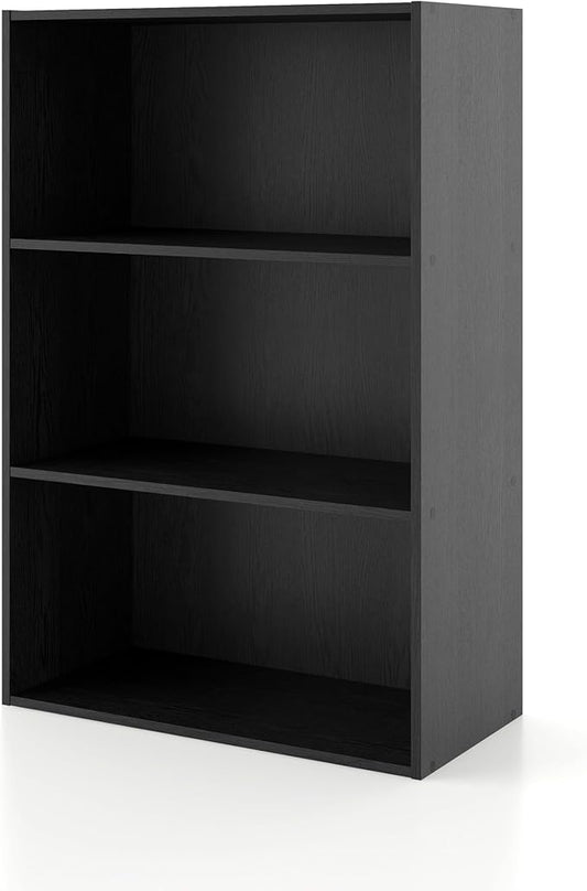 Homes, Inside + Out Apexa 3-Tier Cube Storage Organizer Shelves, Black