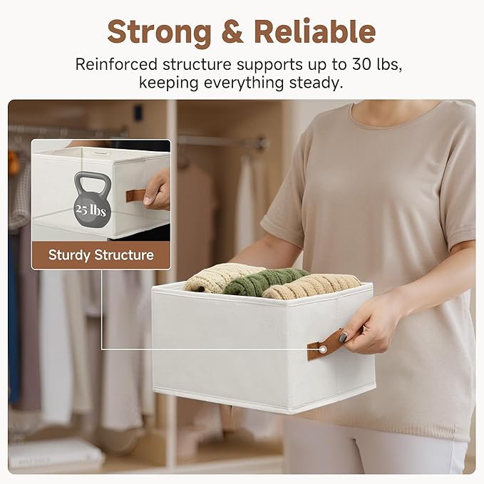 Closet Organizer Storage Baskets, Storage Bins for Shelves