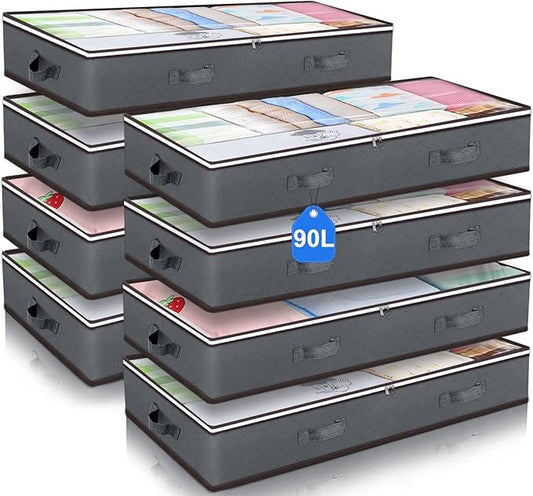 90L Under Bed Storage Containers, Large Capacity Underbed Storage Bags Organizer