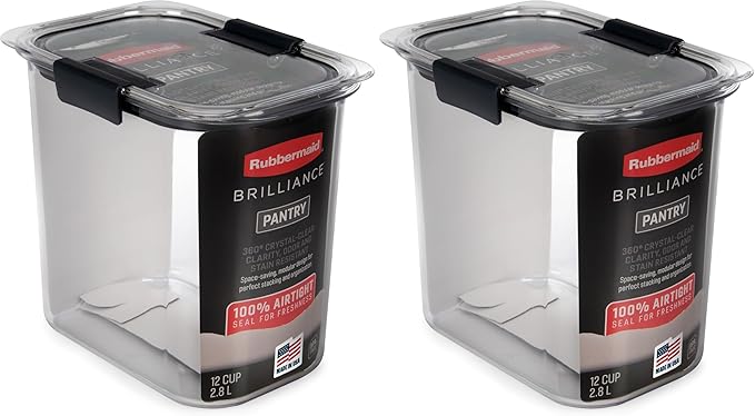 Brilliance 12-Cup Airtight Food Storage Container, Perfect for Pantry Staples