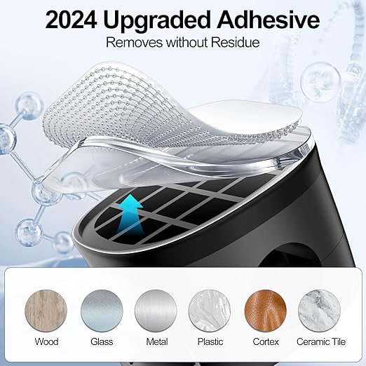 12 Pack,Magnetic Cable Clips & Silicon Cable Ties,[Cable Smooth Adjustable Under Desk Organizer],Cable Management,Cord Holder-Desk Stand Cable Organizer Holding,Adhesive for Home Cable Keeper
