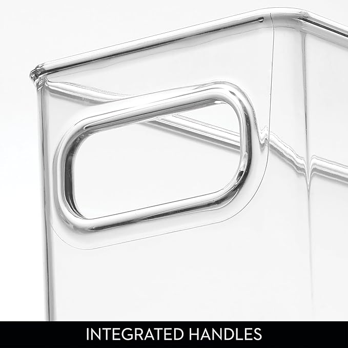 iDesign Fridge Storage Bin Set with a Soda Can Dispenser- Set of 4 - Clear - Made in USA