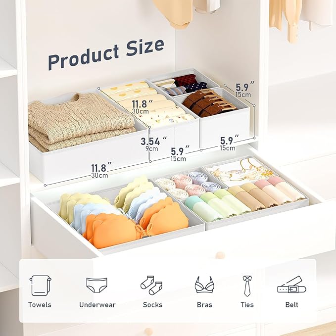 Drawer Organizer Clothes, 28 Pack Dresser Organizer, Underwears