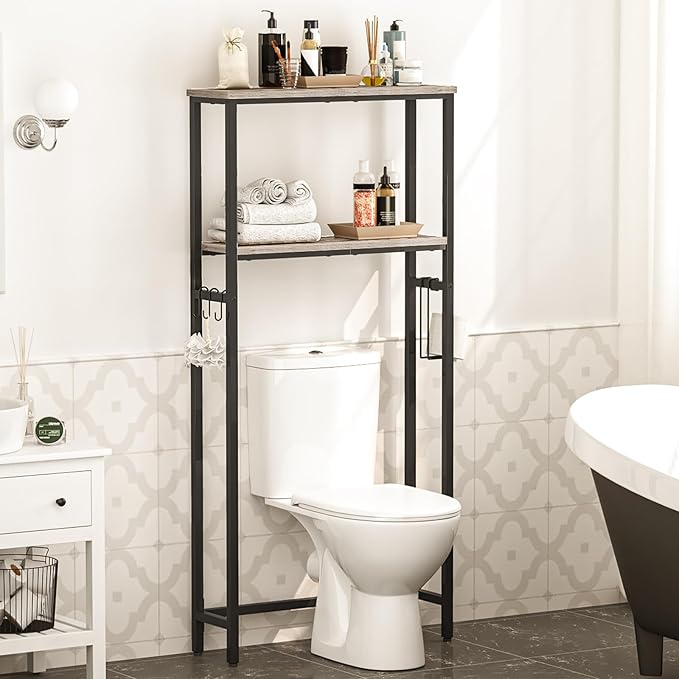 Over-The-Toilet Storage, 2-Tier Bathroom Organizer Over Toilet