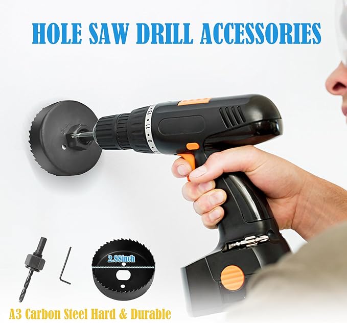in Wall Cable Management Kit for Wall Mounted TV, Professional TV Cord Hider & Wire Concealer with Power Outlet & Pass Through, Included DIY Hole Saw, Hide Cables Behind Wall, White