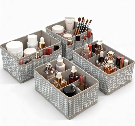 Cosmetic Storage Bins Makeup Organizer, Grey