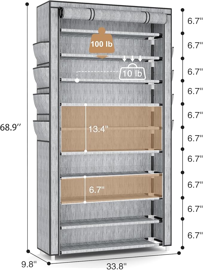 Tall Shoe Rack with Cover, Printing